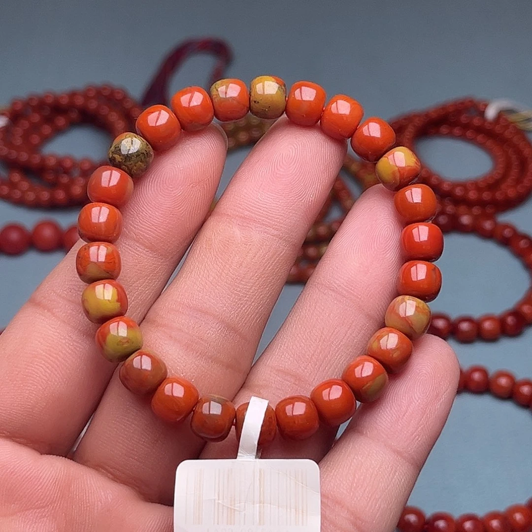 相***、南红玛瑙未镶嵌手链老型包浆卡8