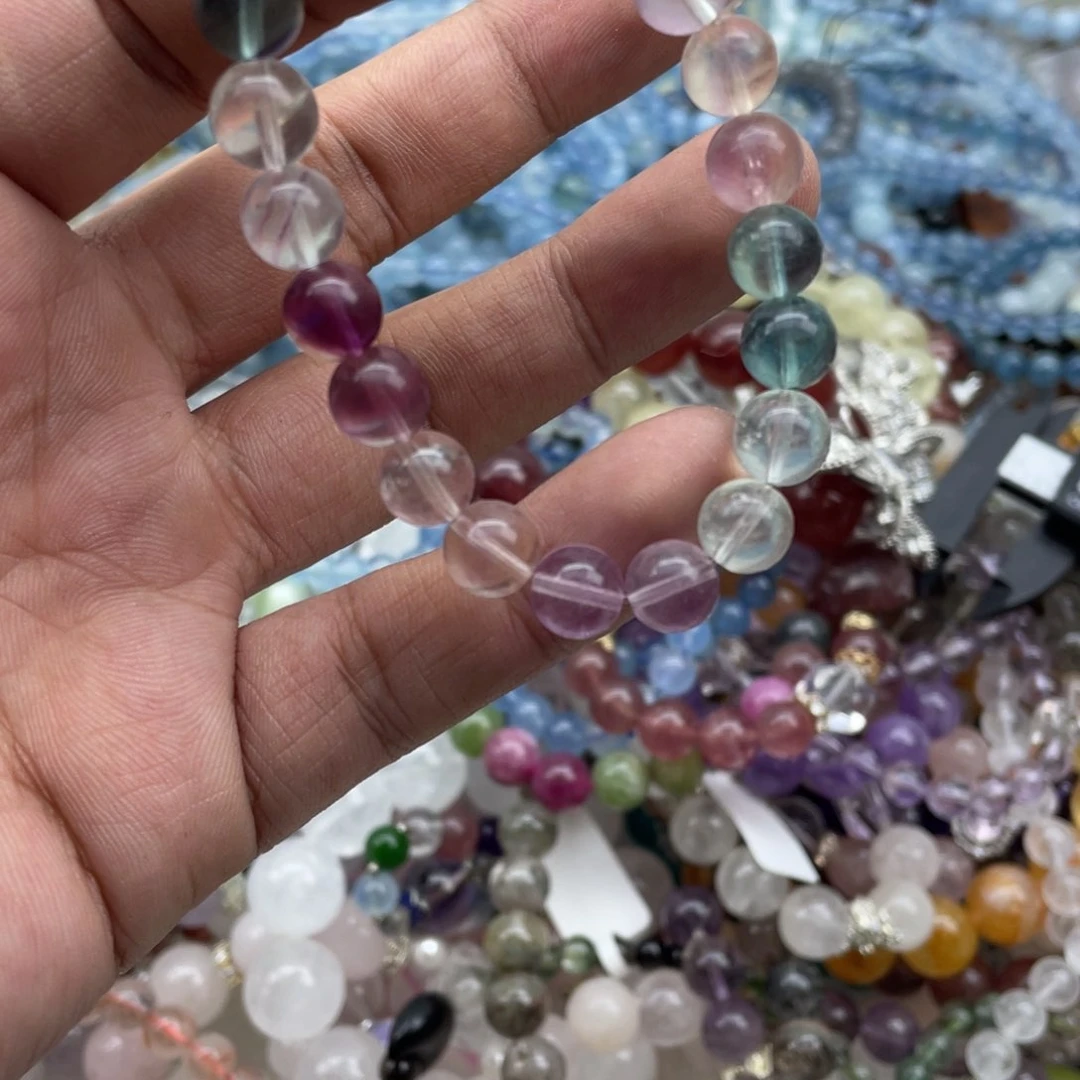 银S925镶嵌手链烟晶