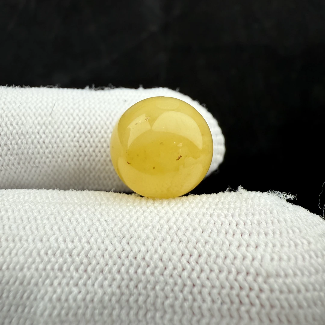 D3518天然蜜蜡 微瑕特价圆珠 13.7mm支持复检假一罚四