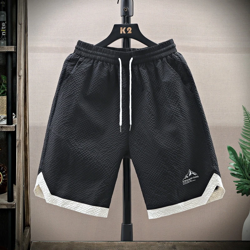 男士短裤新款夏季百搭休闲裤潮牌直筒宽松薄款青年沙滩五分裤中裤