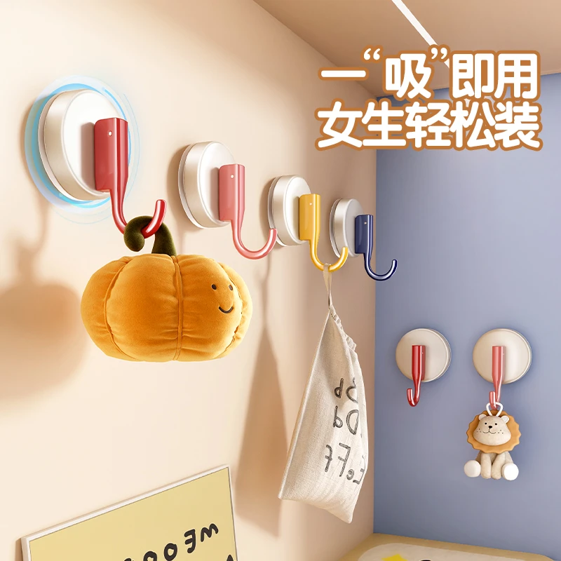天地鱼多巴胺吸盘挂钩免打孔门后强力承重粘钩多功能真空无痕挂钩