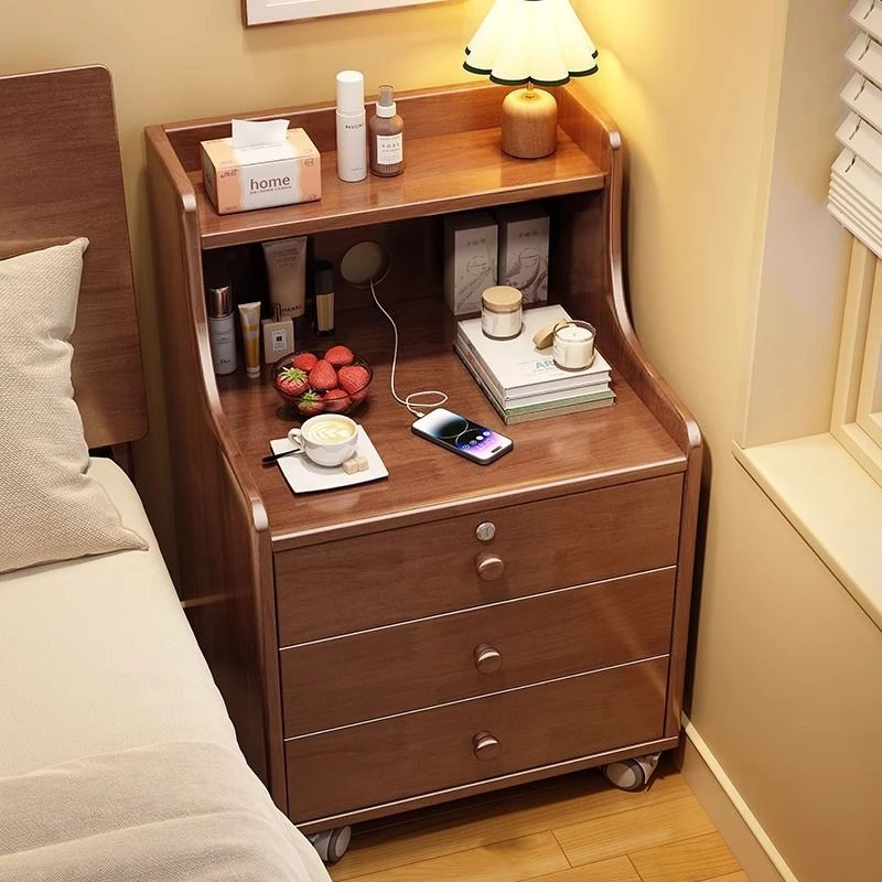 实木床头柜卧室小型简易家用床边床边柜置物架现代简约收纳储物柜
