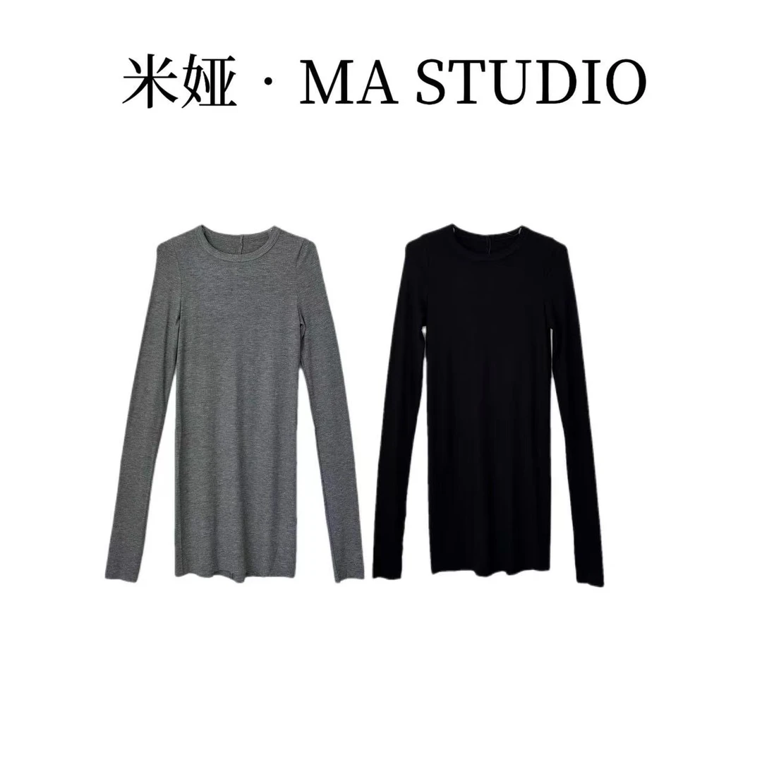 MYTF062米娅.MA自制私服新款设计百搭洋气显瘦简约长版打底衫