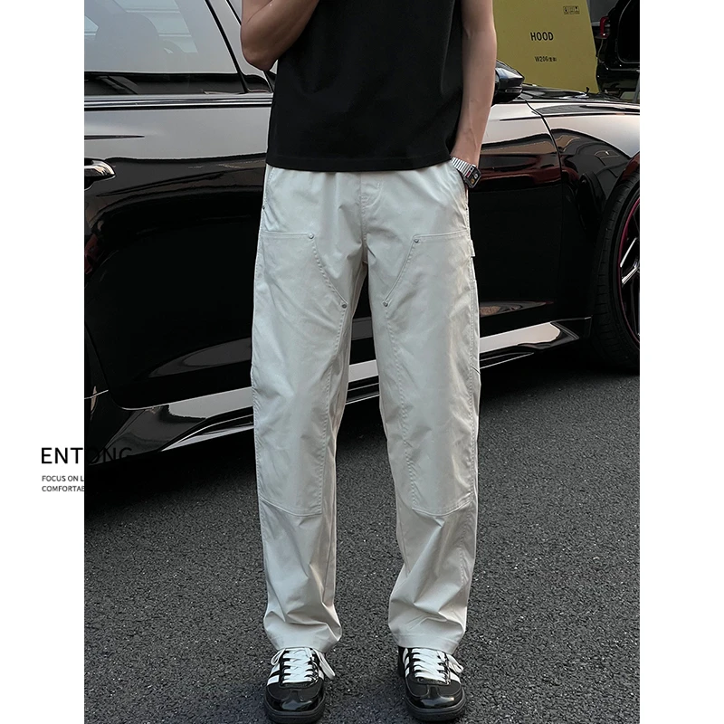 Entong美式高街cleanfit工装速干裤男士夏季薄款宽松百搭休闲裤子