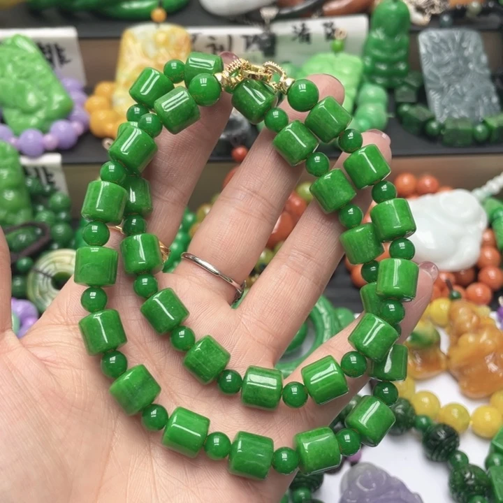翡翠未镶嵌手链项链10