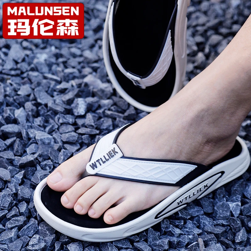 人字拖鞋男士夏季户外穿软底舒适沙滩鞋潮流休闲大码夹脚个性拖鞋