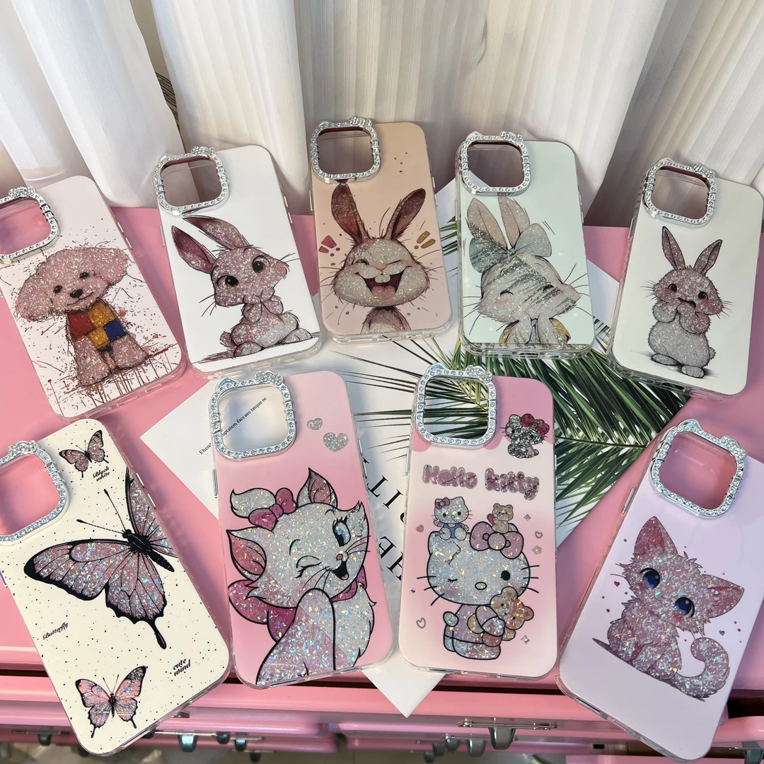 『 爆闪猫咪镜框系列』 适用于华为/苹果13/14/15/16promax手机壳