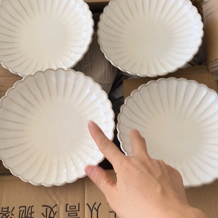 瓷片商品贝壳7.5寸4个