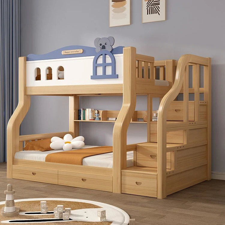 2025款实木上下床铺床子母两层高低床上组合多功能双层床加厚木床