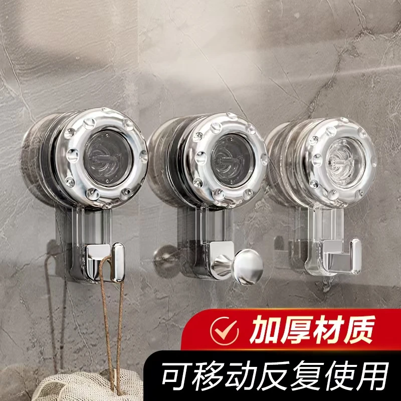 轻奢家用旋转吸盘挂钩强力真空吸盘式毛巾浴室厨房粘钩无痕