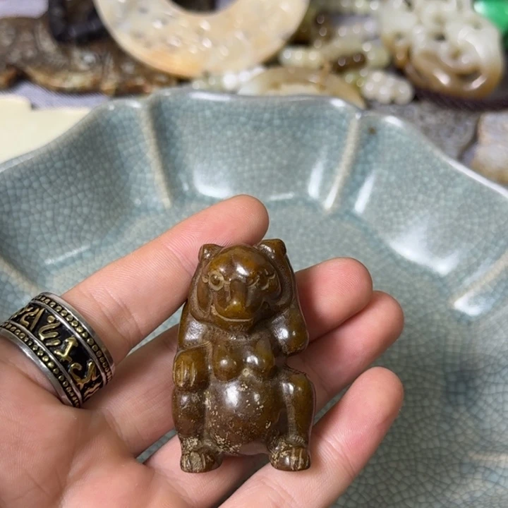 和田玉未镶嵌挂件69