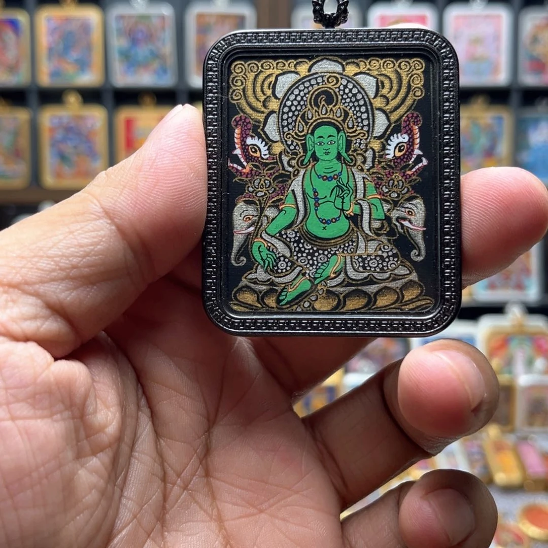 吊坠纯手绘绿妈妈福利卡