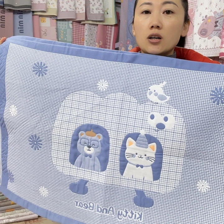 棉特价蓝色小猫咪