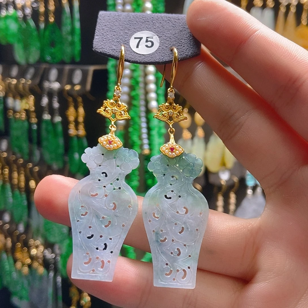 翡翠未镶嵌耳饰翡翠