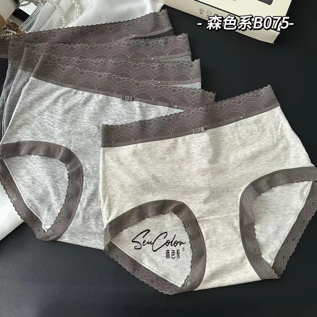 MISS RUILI 定制 时尚简约百搭舒适透气蕾丝内裤F1036