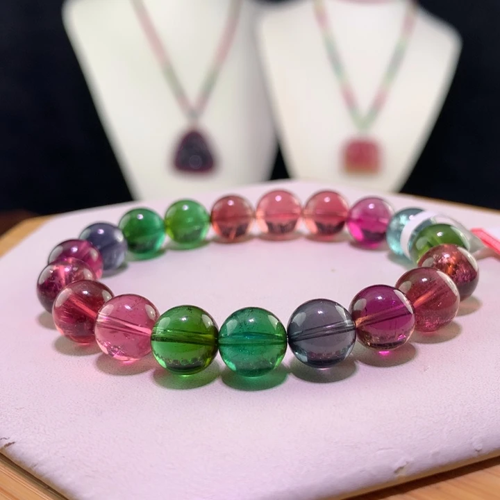 双色碧玺手链未镶嵌