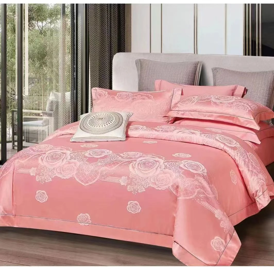 【专柜断码】高端超柔3D阳绒提花纯棉四件套-玫瑰风采/玉