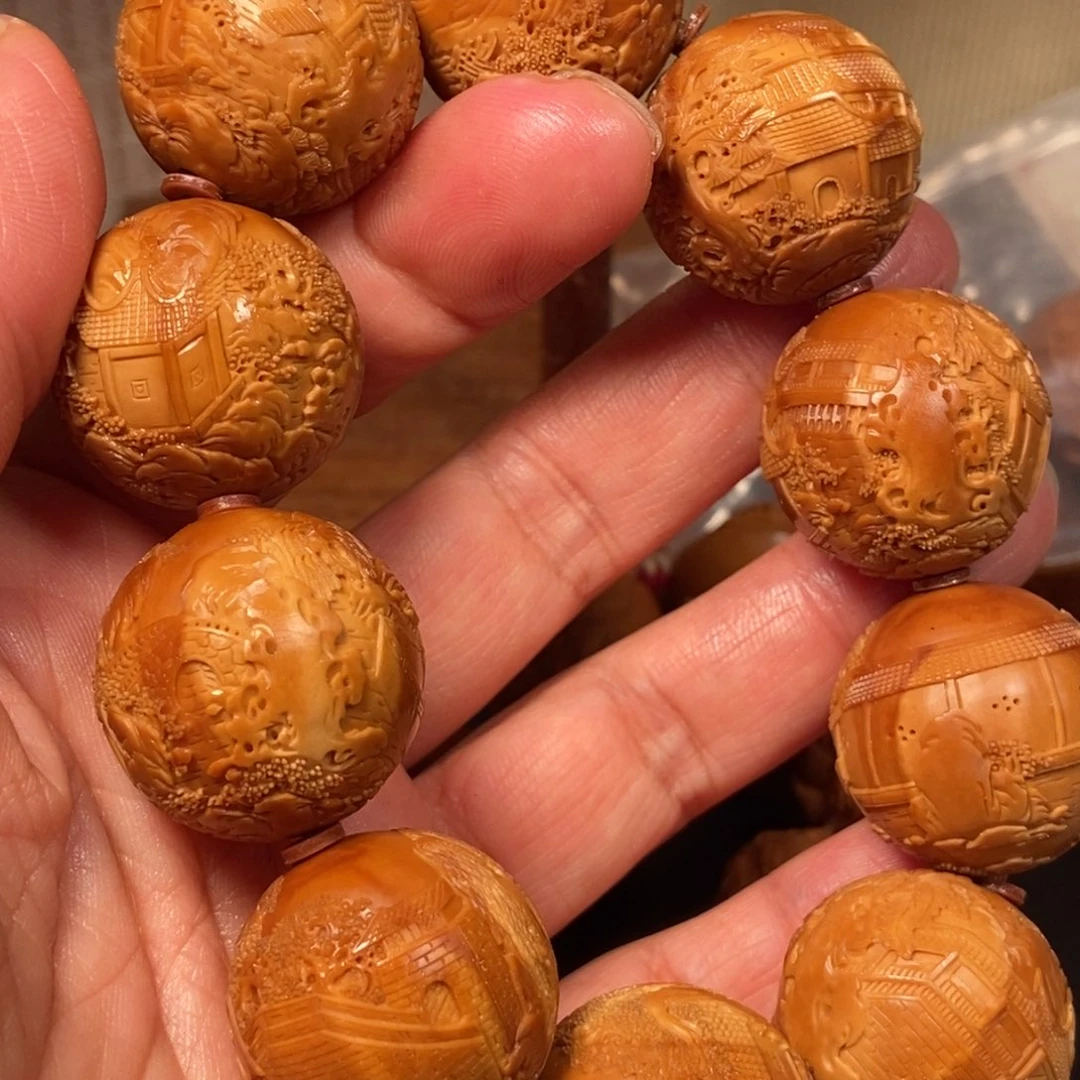 天***天橄榄核手串/手链2.5正圆园林