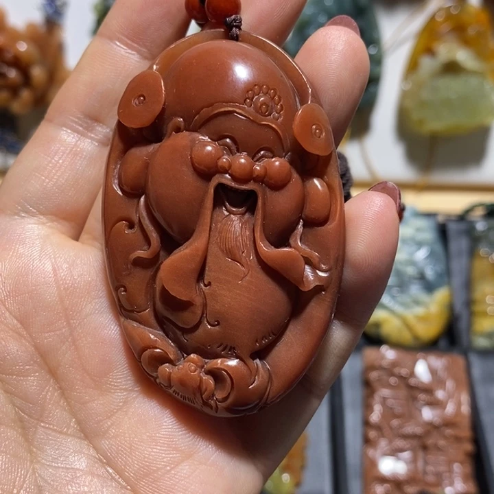 番***）未镶嵌蛇纹石玉颈饰