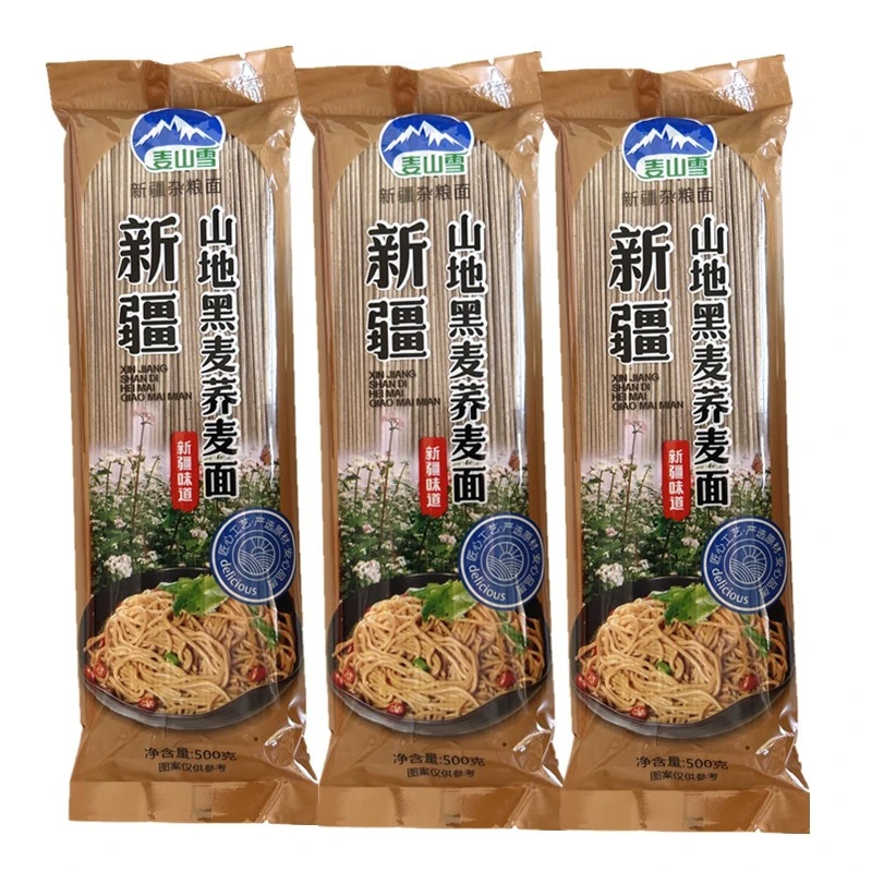 麦山雪 山地黑麦荞麦面条 新疆荞麦面 拉条子面 圆挂面 拌面 炒面