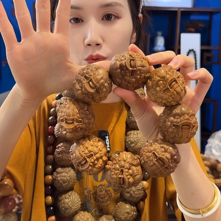 维腊木（绿檀）其他5.0貔貅单圈八方招财