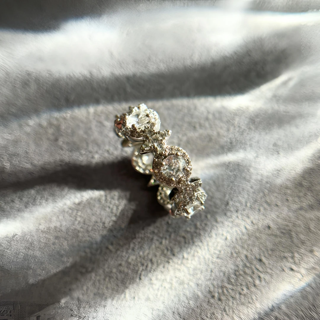 铜合金项链 超闪满钻A老师白雪公主戒指