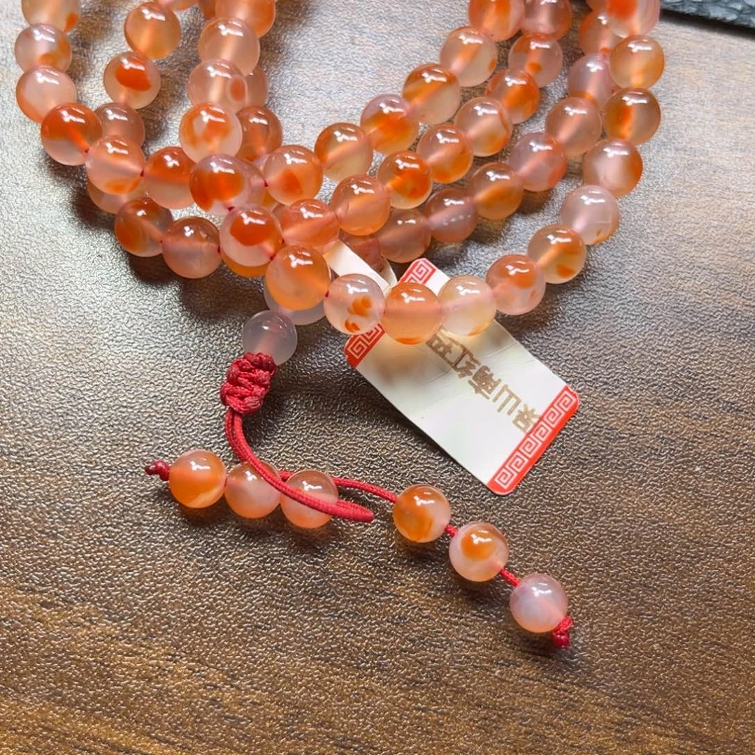 秋***๑颈饰未镶嵌南红玛瑙
