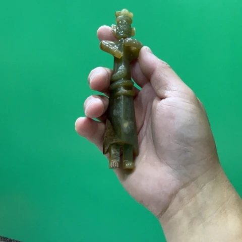 和田玉未镶嵌挂件上**水