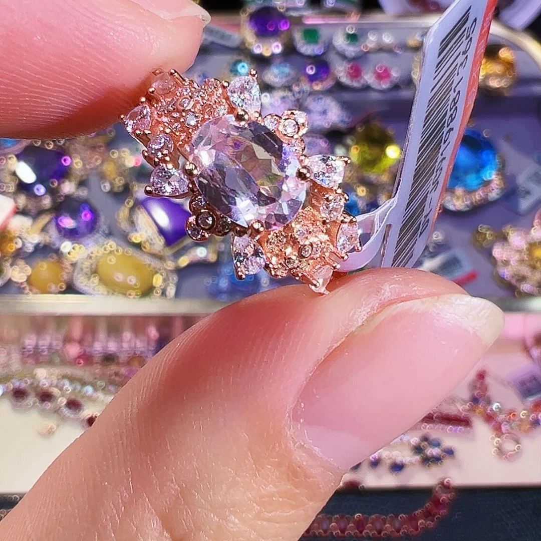 银S925镶嵌绿柱石（摩根石）珠宝奇石