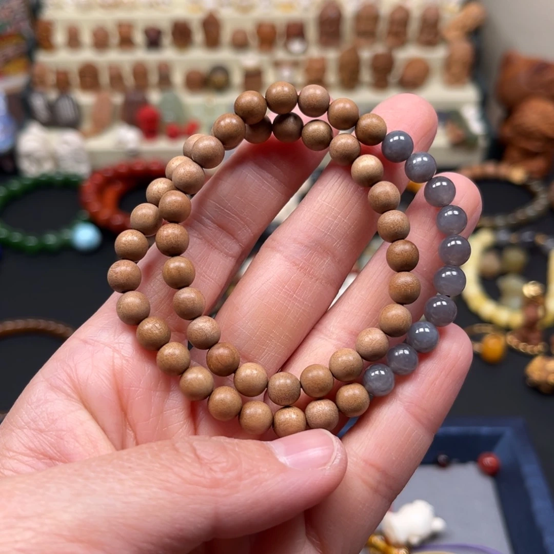 檀香木手串/手链南**开双圈手串