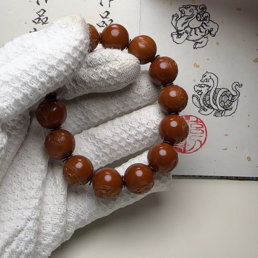 橄榄核手串梅林铁核博古瓦当-玄刀