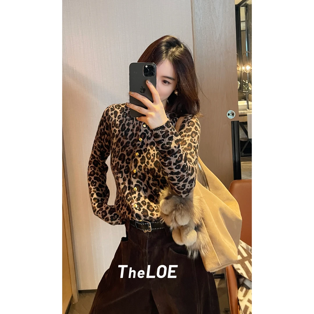 TheLOE/[奶豹纯澳毛]百分百绵羊毛百搭时尚感针织开衫#LE-8385