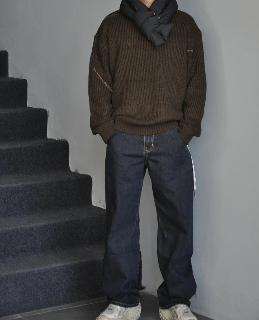 serhoo韩版牛仔裤纯色春秋直筒