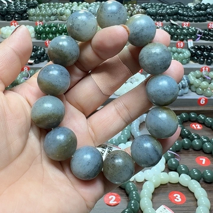 未镶嵌手链和田玉新疆青花糖三彩卡18