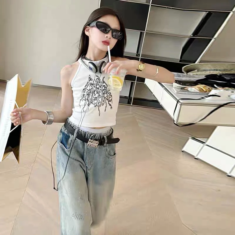 卷毛桃2025夏潮流背心T