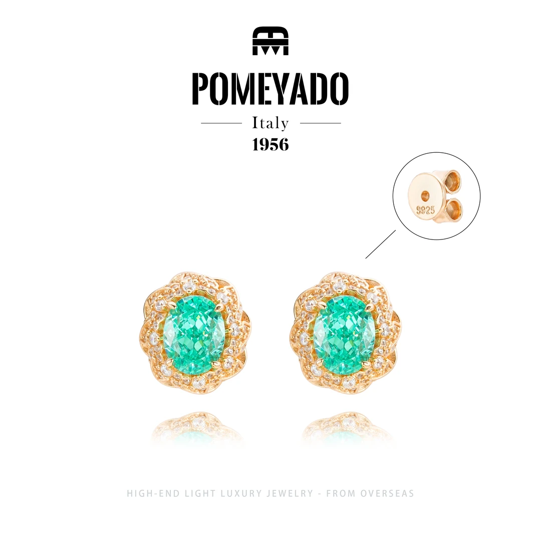 925银【岚之森】Pomeyado设计师款高贵优雅 耳钉F4237