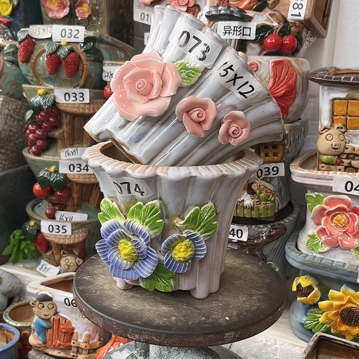 粗陶材质多肉花盆