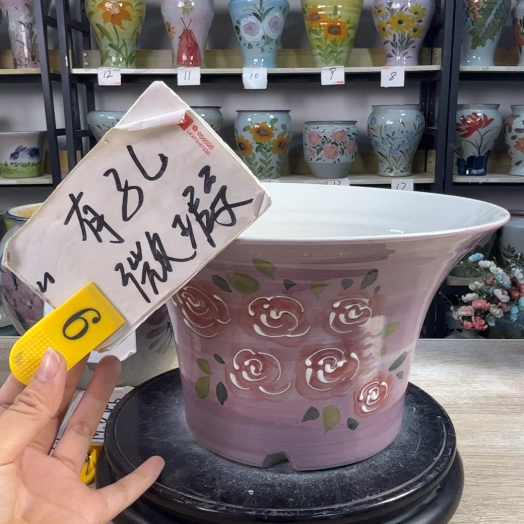 罐猫***?1tc景德镇陶瓷花盆