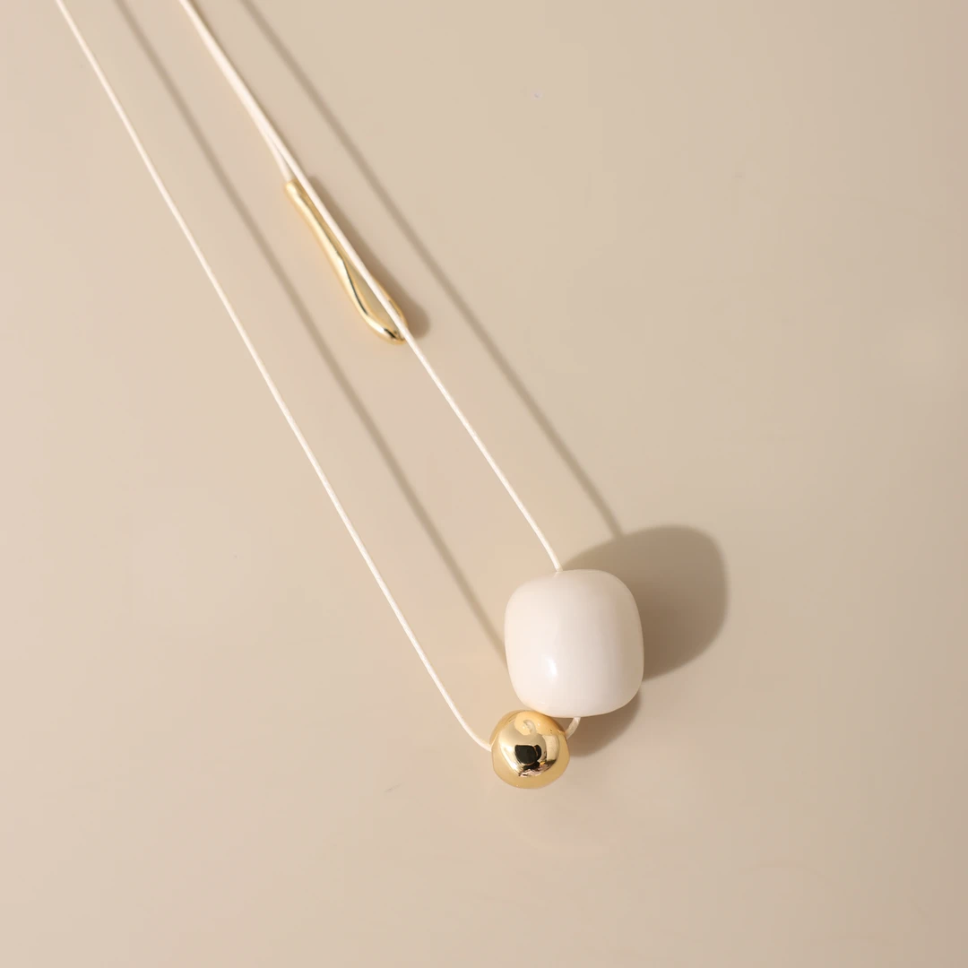 铜布艺项链 象牙果镀金项链【Mandy's Ferries W.】GDSP2502