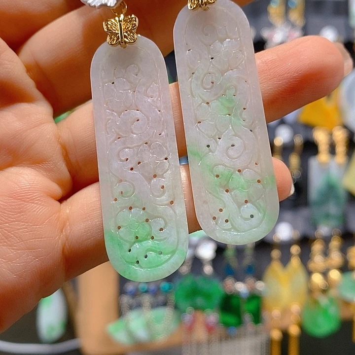 翡翠未镶嵌耳饰翡翠