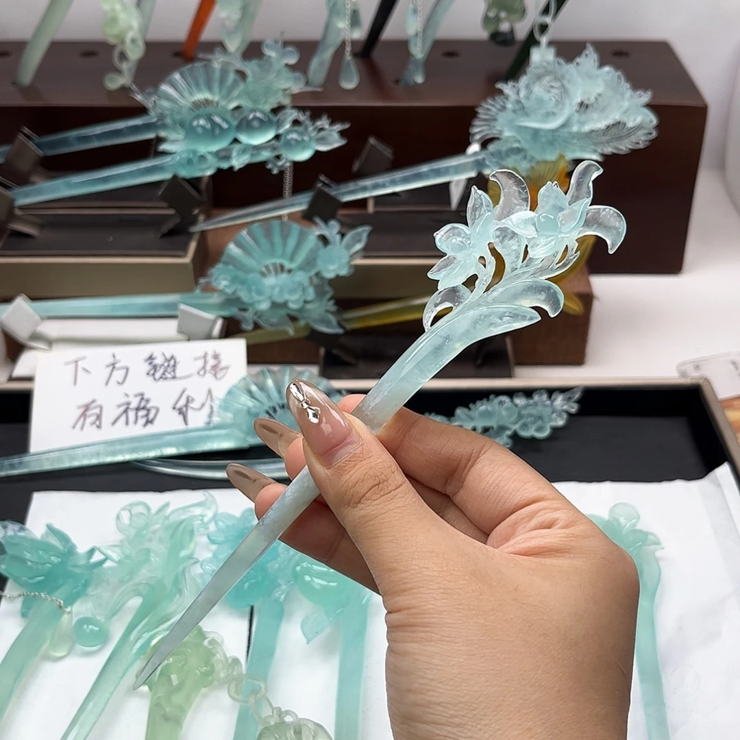 未镶嵌蛇纹石玉发饰