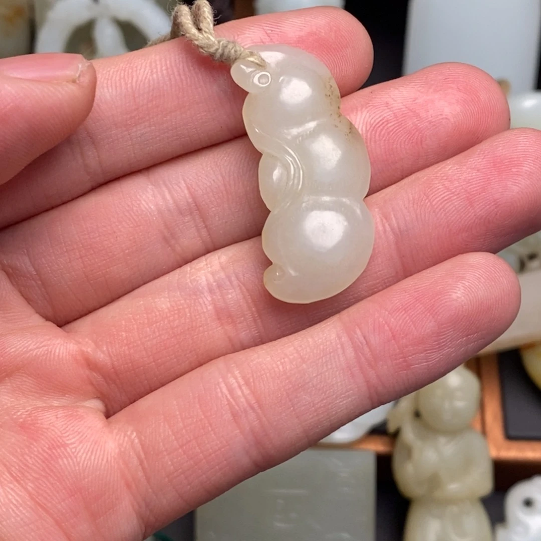 和田玉挂件未镶嵌黄*刚