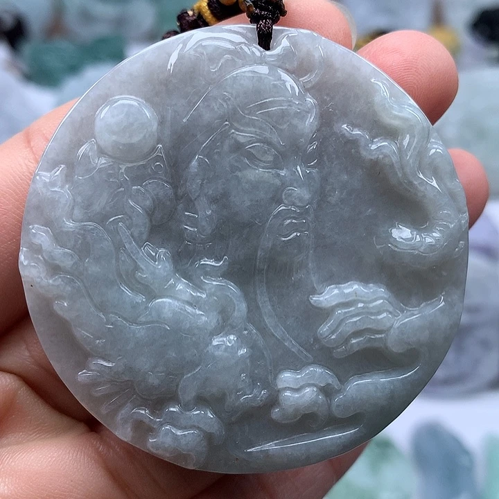 翡翠未镶嵌颈饰玉龙关二爷福利