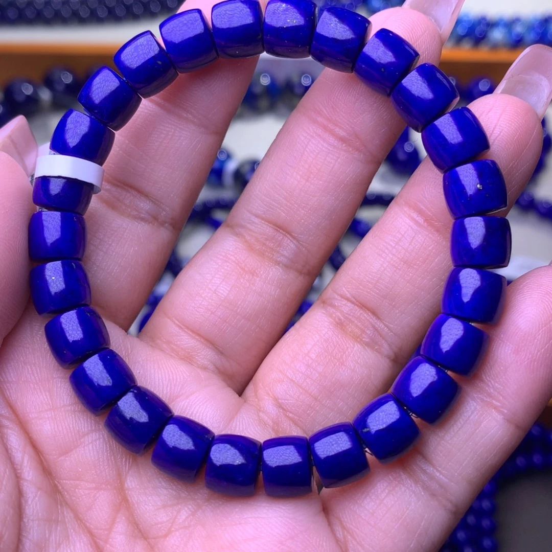 青金石未镶嵌手串8m