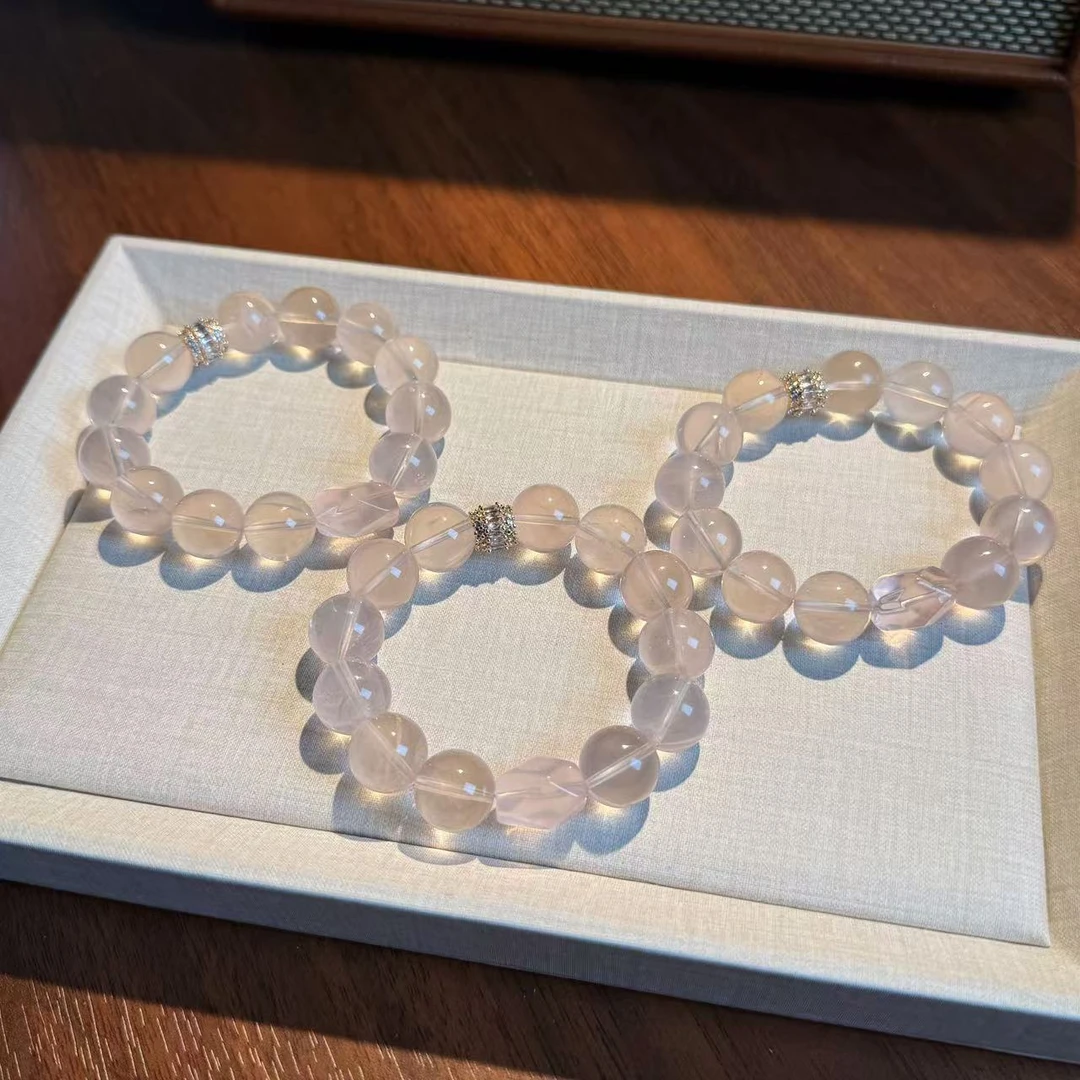 冰橘粉水晶手串手链 颜色微差多样性发其一ZF244