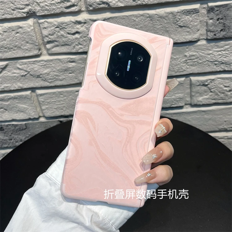 适用华为Mate X7手机壳x5折叠x6典藏版素皮丝绒纹全包双中轴防摔