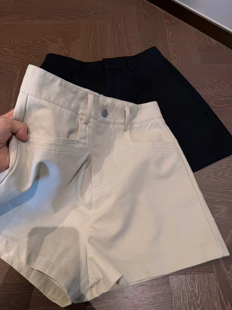A字版高腰显瘦配腰带短裤