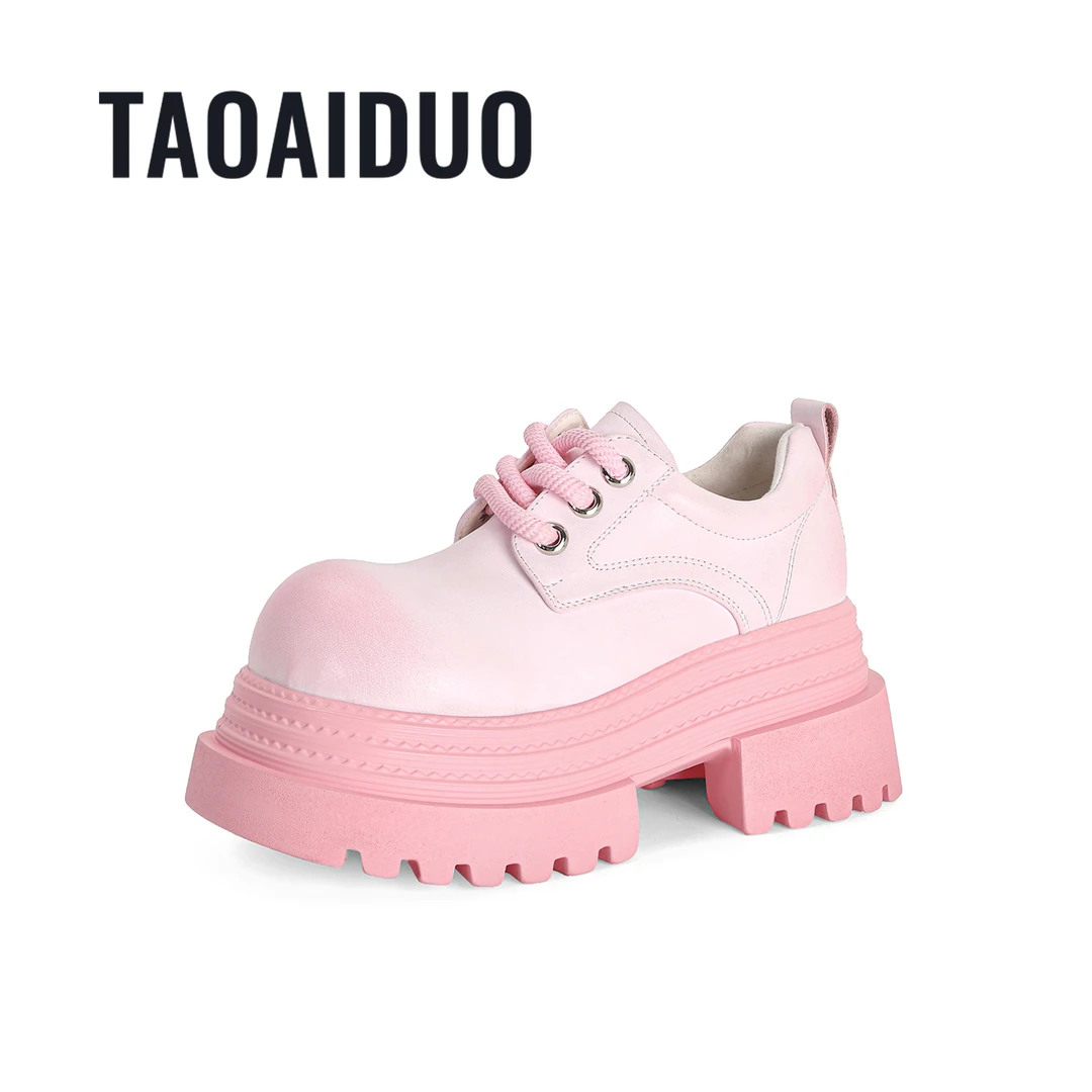 【双双】时尚厚底增高8cm潮流百搭女士乐福鞋5811