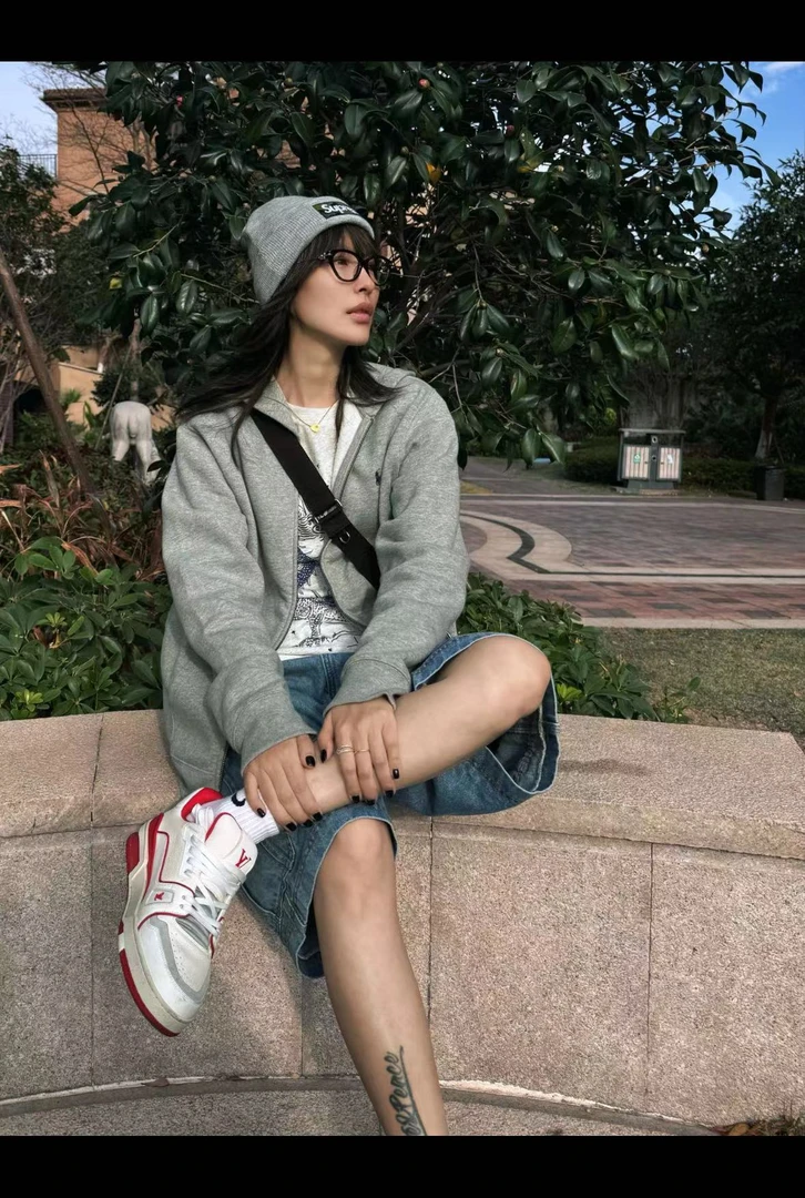 日系马仔卫衣拉链情侣开衫K916