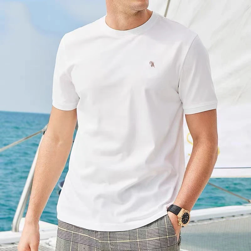 0610白色短袖T恤男圆领2025夏季新款凉爽打底衫短T透气舒适